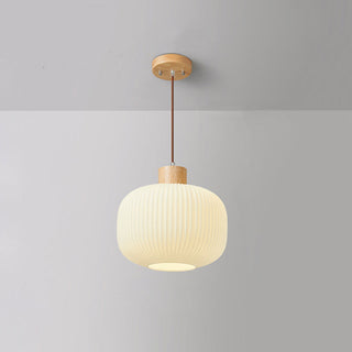 Ozawa Modern Vit Pendellampa Glas LED Trä Vardagsrum/Matsal