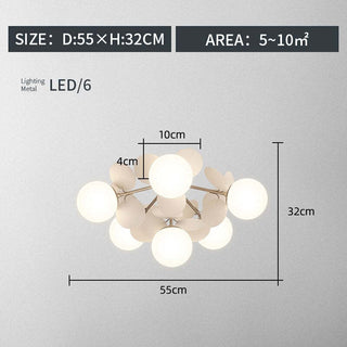 Jevon Ljuskrona Köksö Glas Klot LED Sovrum/Vardagsrum