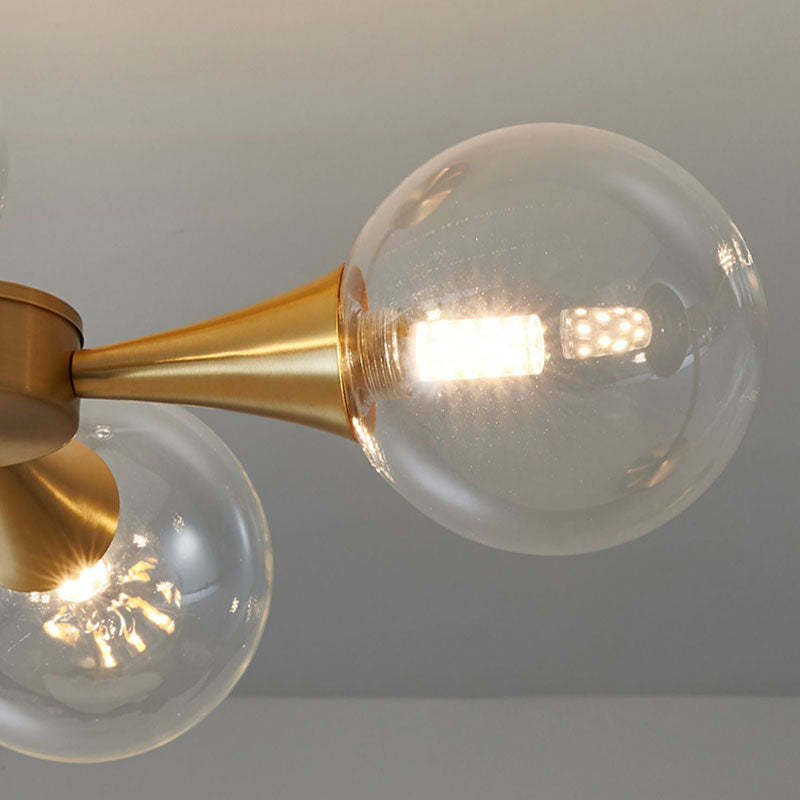 Valentina modern plafond i glas med bubbeleffekt