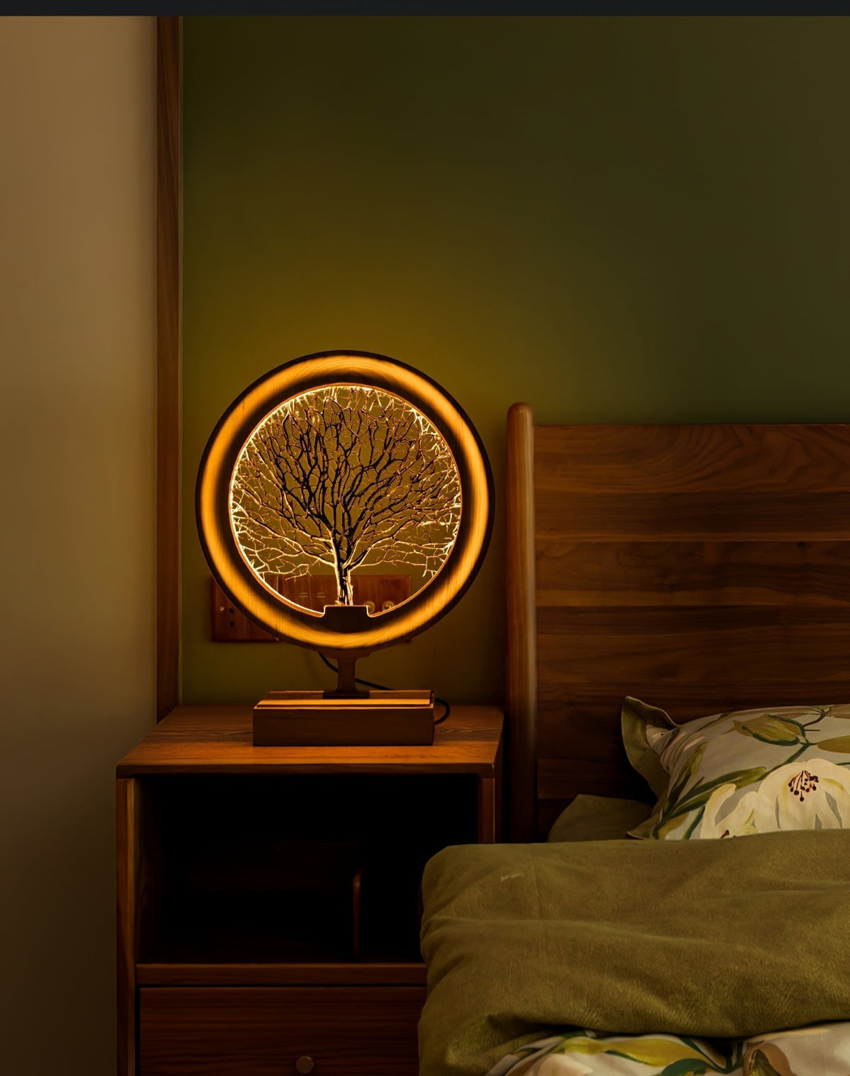 Sylalella moderne bordlampe i træ