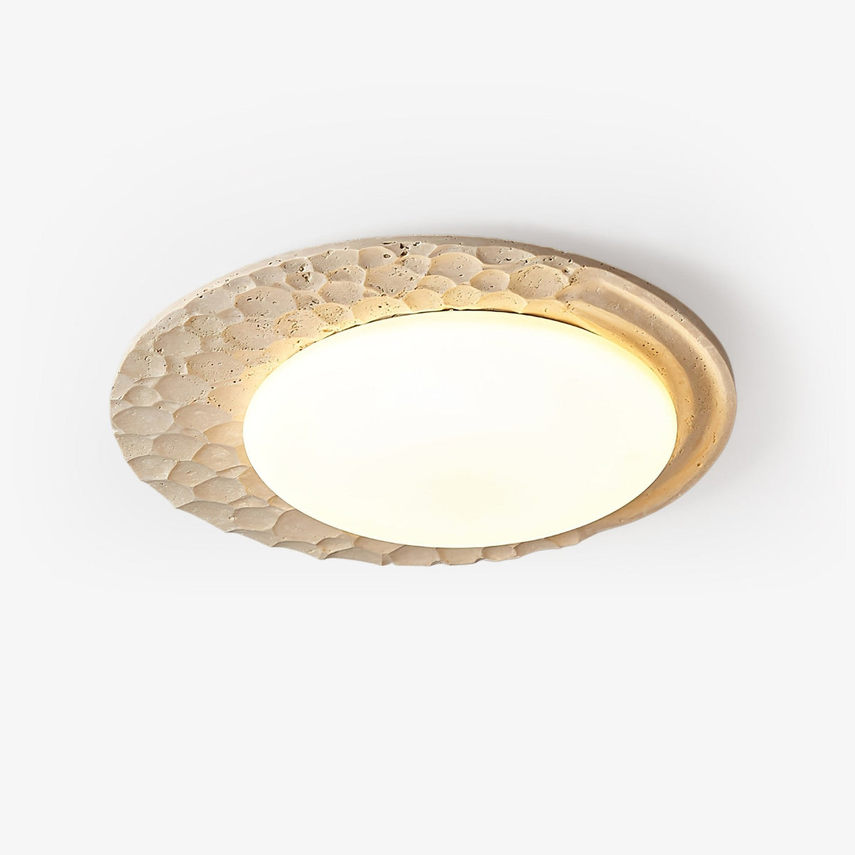 Ivsoris Tekstureret travertinloftlampe