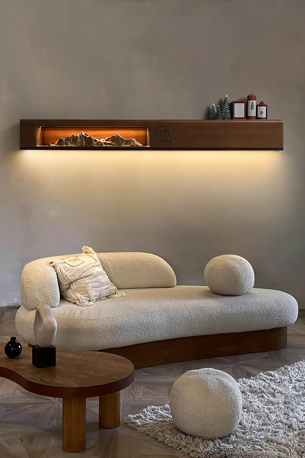 Matthews modern vägglampa i trä