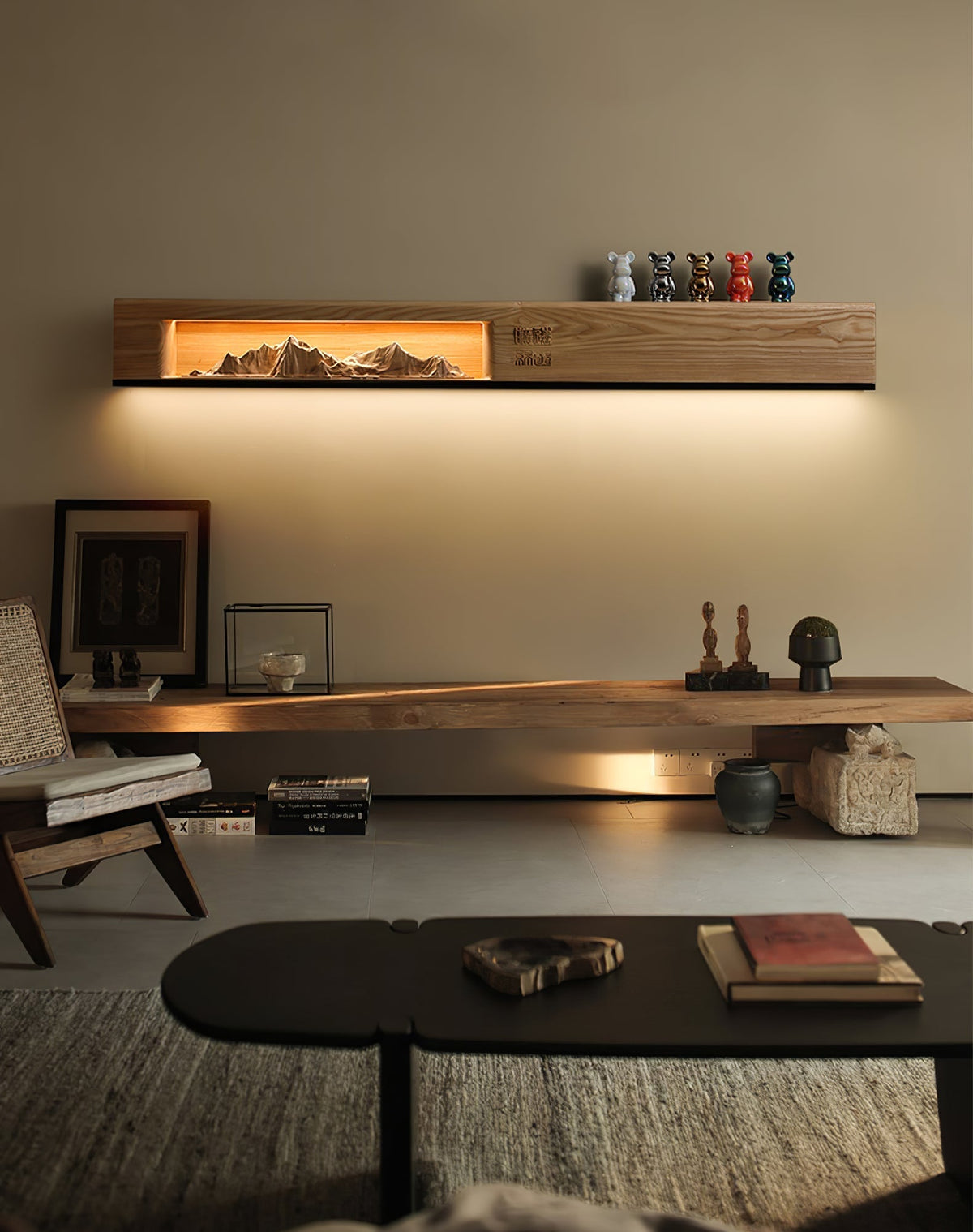 Matthews modern vägglampa i trä