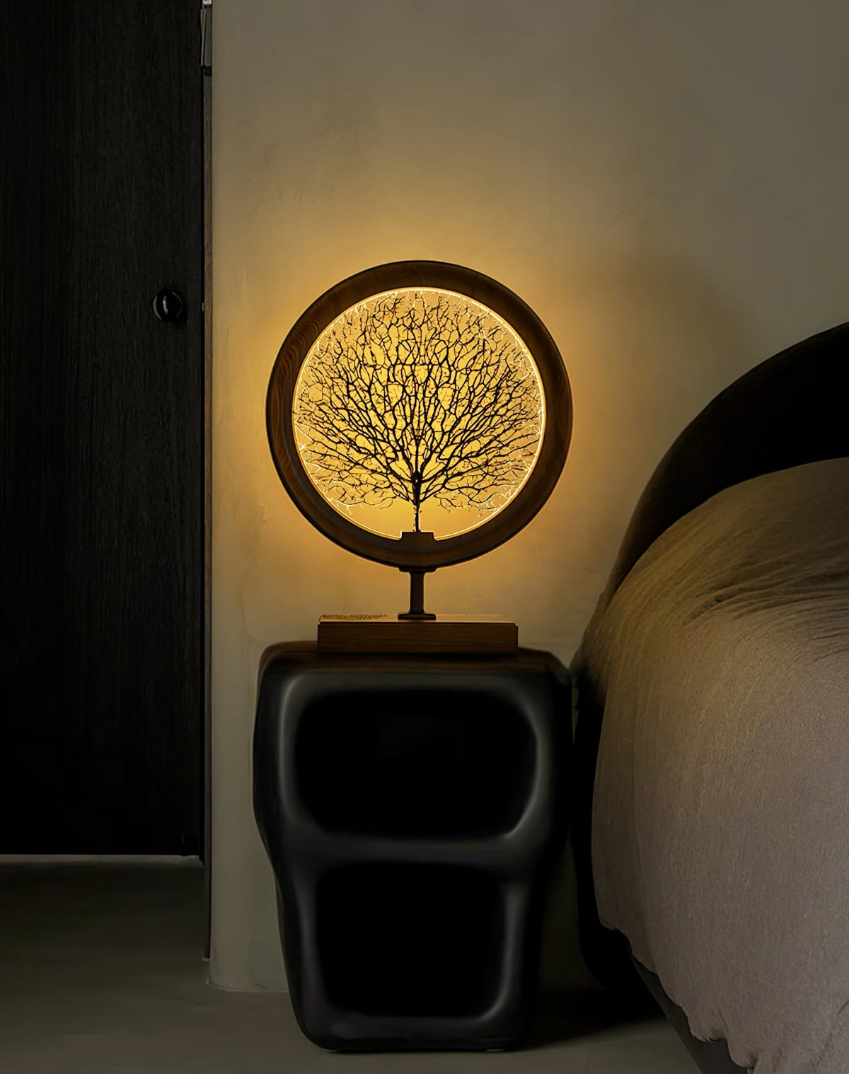 Sylalella moderne bordlampe i træ