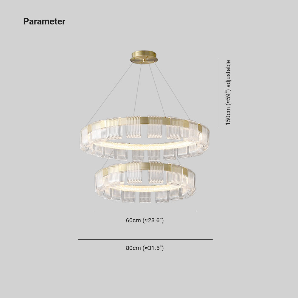 Arisha Modern Ring Pendant Light, White/Gold