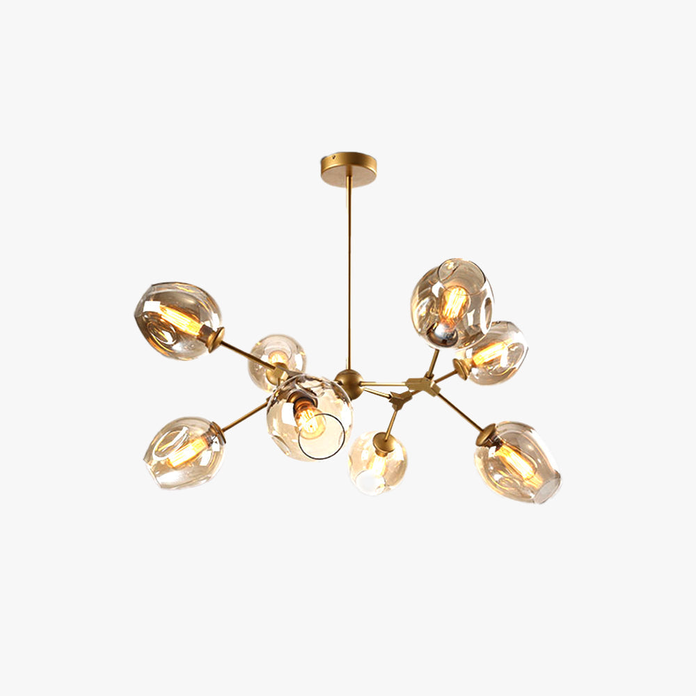Valentina Modern Bubble Metal Pendant Light, Black/Gold