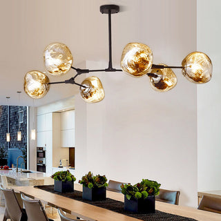 Mirza Modern Pendellampa Klot Design Guld Metall/Akryl Sovrum/Vardagsrum