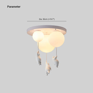 Fateh Design Ballong Björn LED-Armatur Vit Harts/Akryl Plafond