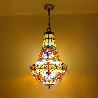 Eryn Vintage Konstdekor Metall/Glas Pendellampor, Färgglad