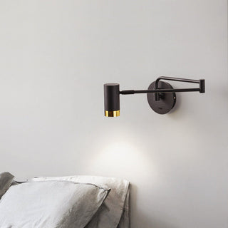 Cooley Modern Justerbar Metall Vägglampa Svart/Vit Sovsrum/Vardagsrum