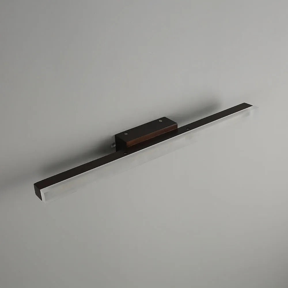 Arisha modern minimalistisk linjär vägglampa i trä, trä/valnöt