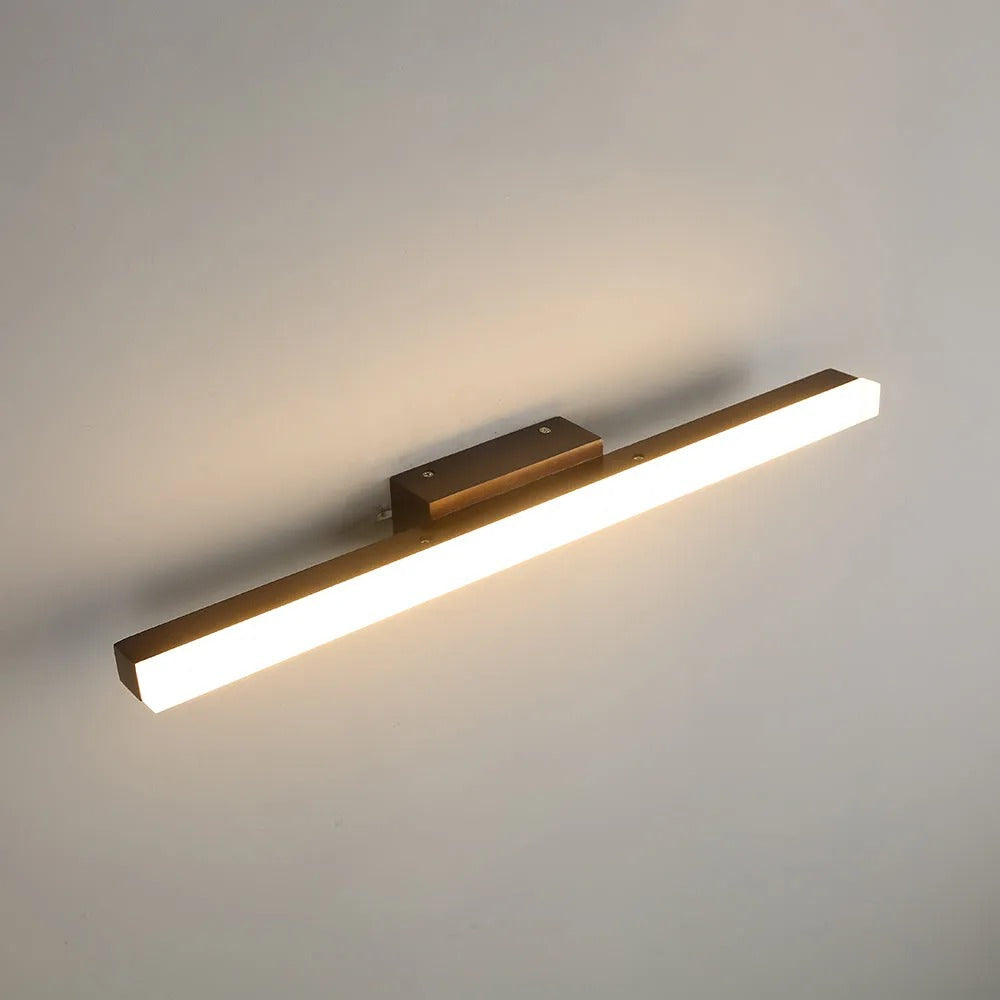 Arisha modern minimalistisk linjär vägglampa i trä, trä/valnöt