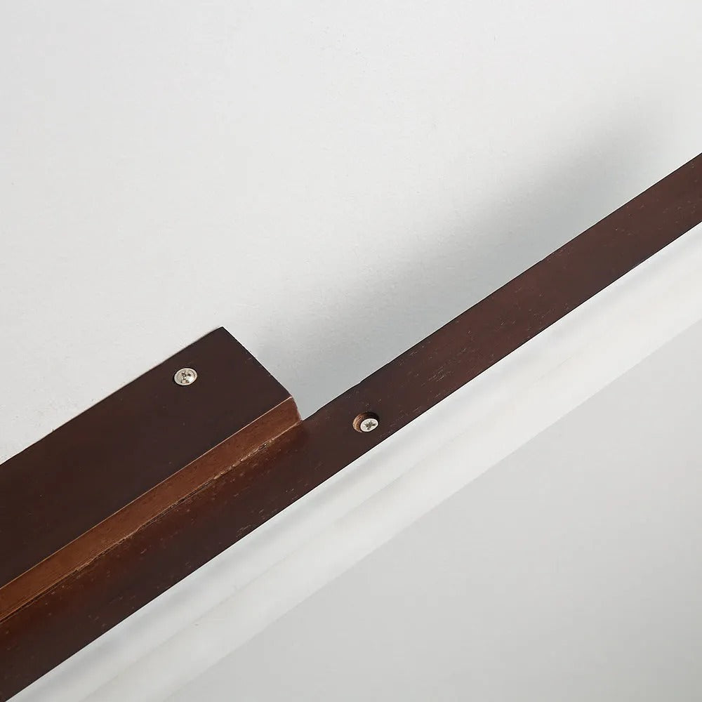 Arisha modern minimalistisk linjär vägglampa i trä, trä/valnöt