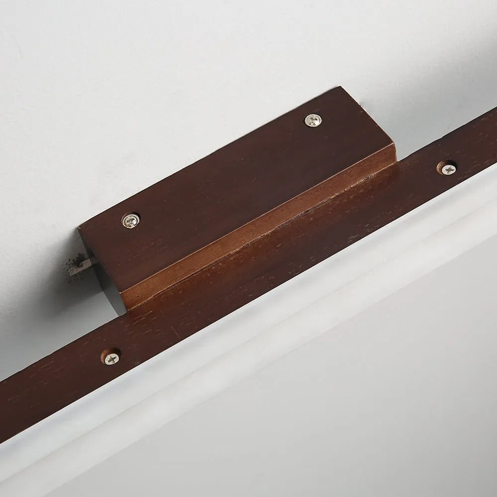 Arisha modern minimalistisk linjär vägglampa i trä, trä/valnöt