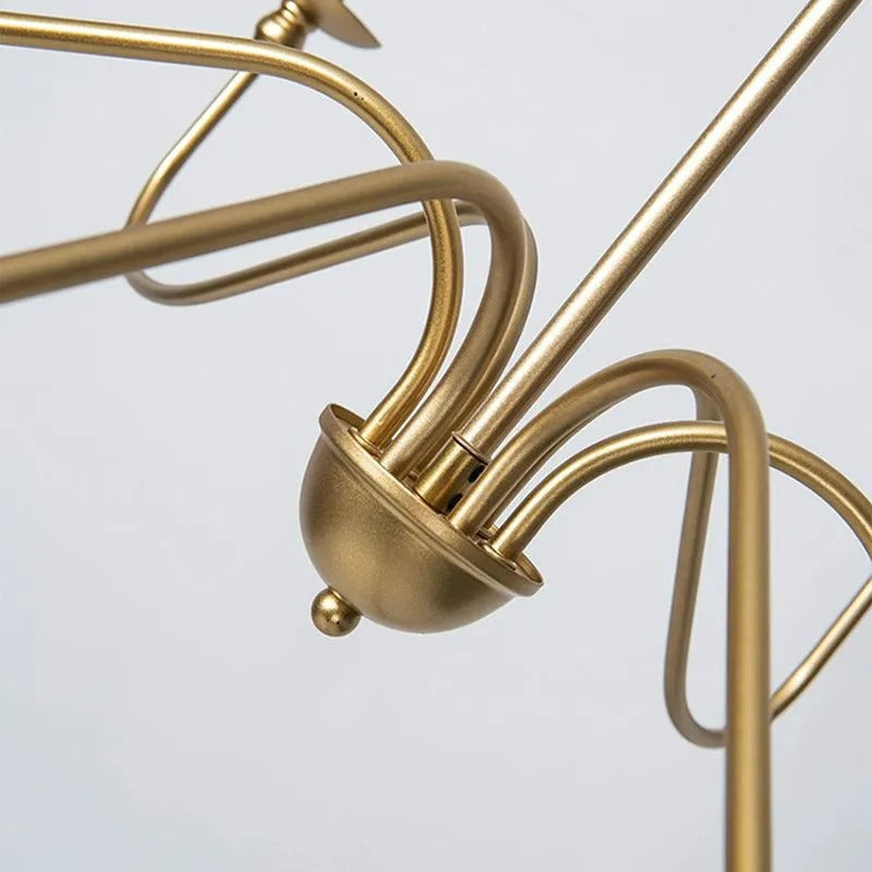 Orix retro vintage-lysekrone i metal med stearinlys