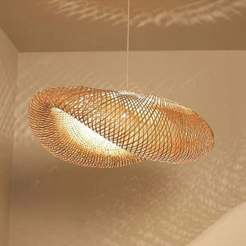 Veltrix Pendant Light Natural Kitchen Island Bamboo