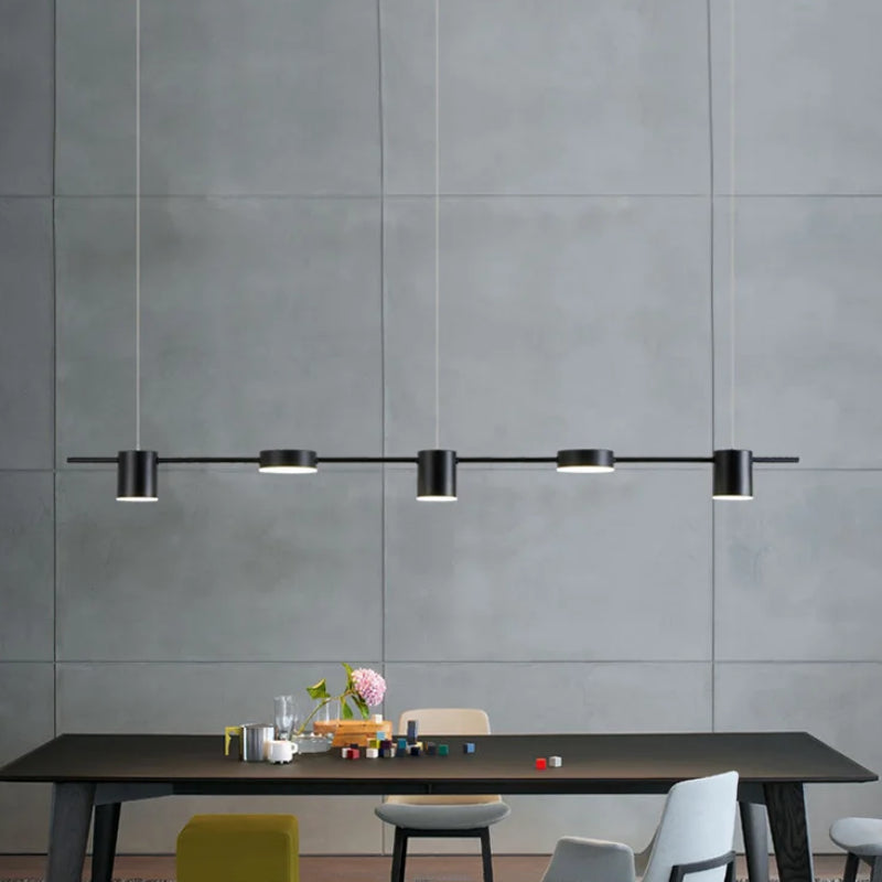 Arisha minimalistisk pendellampa med flera metallskärmar, svart/guldfärgad