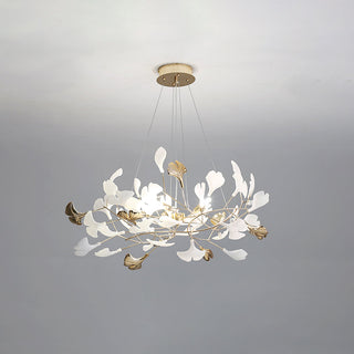 Olivia Modern Ginkgo Blad Metall Keramisk LED Ljuskronor Matsal Vardagsrum Sovrum