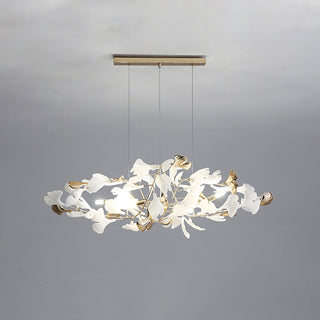 Olivia Modern Ginkgo Blad Metall Keramisk LED Ljuskronor Matsal Vardagsrum Sovrum