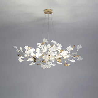 Olivia Modern Ginkgo Blad Metall Keramisk LED Ljuskronor Matsal Vardagsrum Sovrum