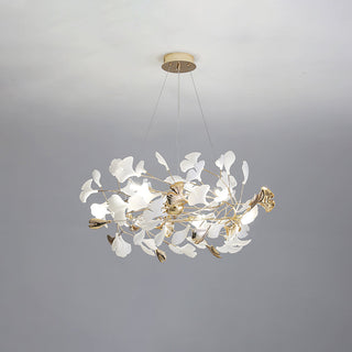 Olivia Modern Ginkgo Blad Metall Keramisk LED Ljuskronor Matsal Vardagsrum Sovrum