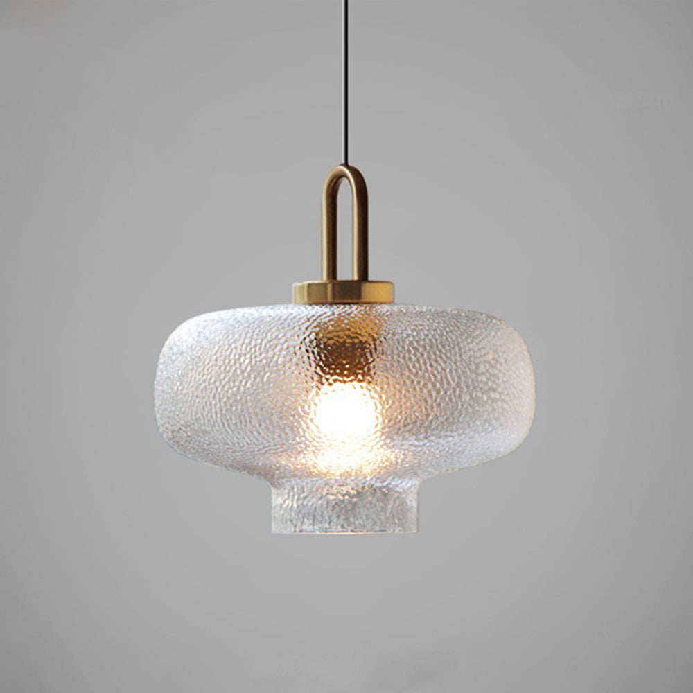 Valentina minimalistisk blåst pendellampa i frostat klart glas