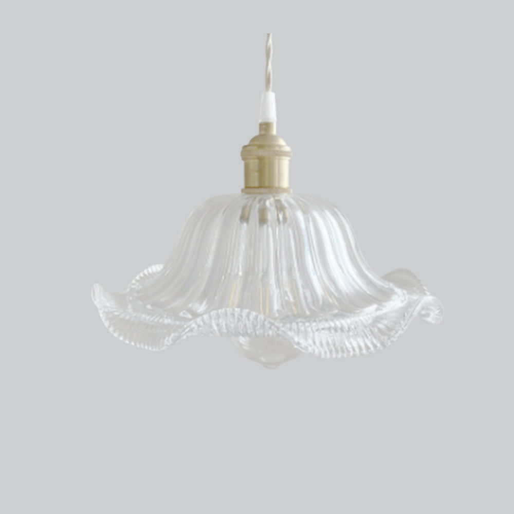 Valentina art deco -tyylinen puhallettu messinki- ja lasiriippuvalaisin, 7 tyyliä
