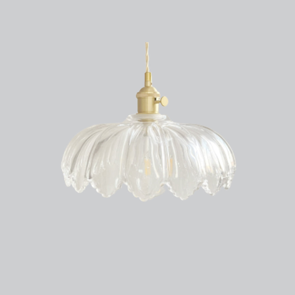 Valentina art deco -tyylinen puhallettu messinki- ja lasiriippuvalaisin, 7 tyyliä