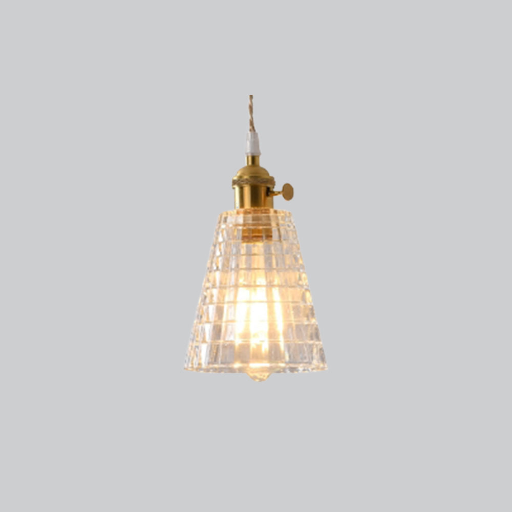 Valentina art deco -tyylinen puhallettu messinki- ja lasiriippuvalaisin, 7 tyyliä