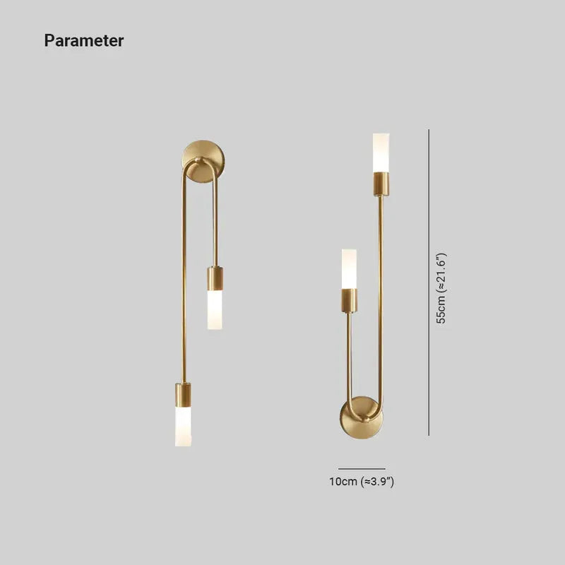 Nexor moderna vägglampor för säng, guld, 2-pack