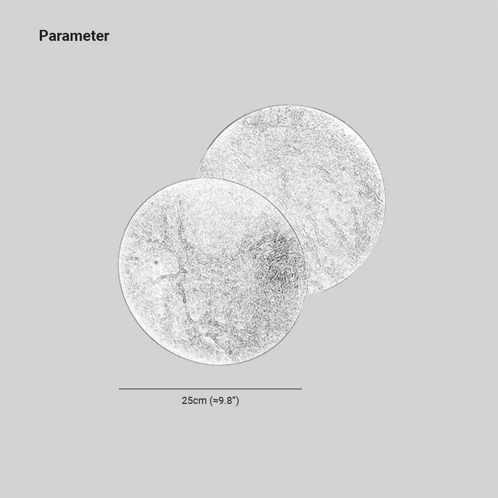 Arisha Modern Minimalist Round Moon Eclipse Wall Lamp
